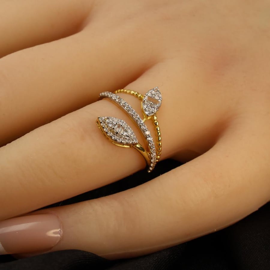 Diamond application gold ring size 11