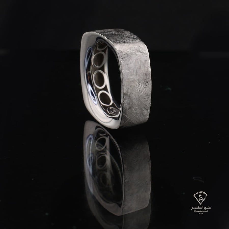 3 shapes white gold ring