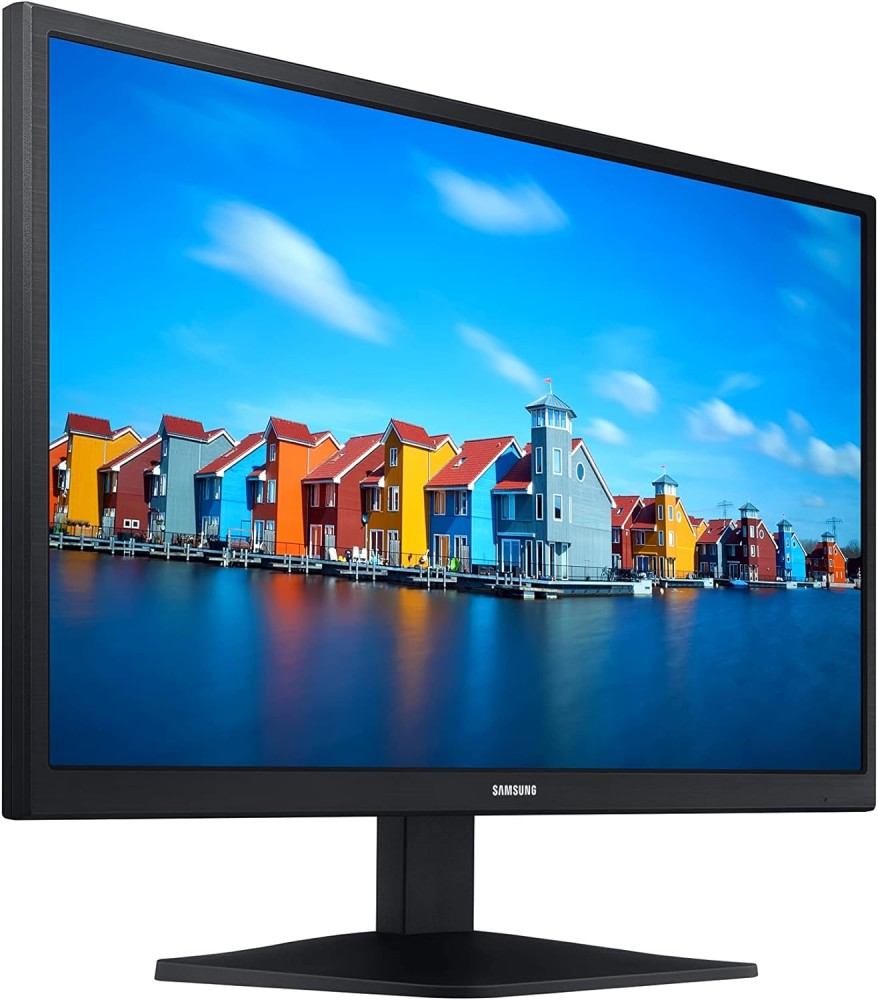 شاشة LED من سامسونج بمقاس 24 بوصة - سلسلة S33A - دقة 1920×1080 FHD (1080p) عند تردد 60Hz بتقنية VA - 250 شمعة/ متر مربع - 3000:1-5 ميلي ثانية - HDMI، VGA - لون اسود - S24A336NHU