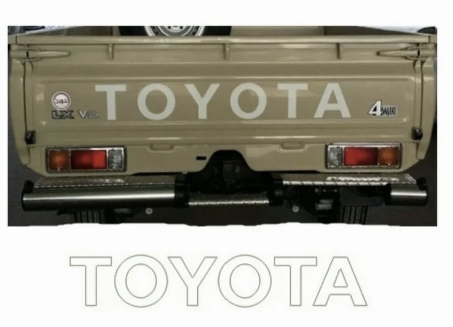 Toyota badge white door bed Hilux original