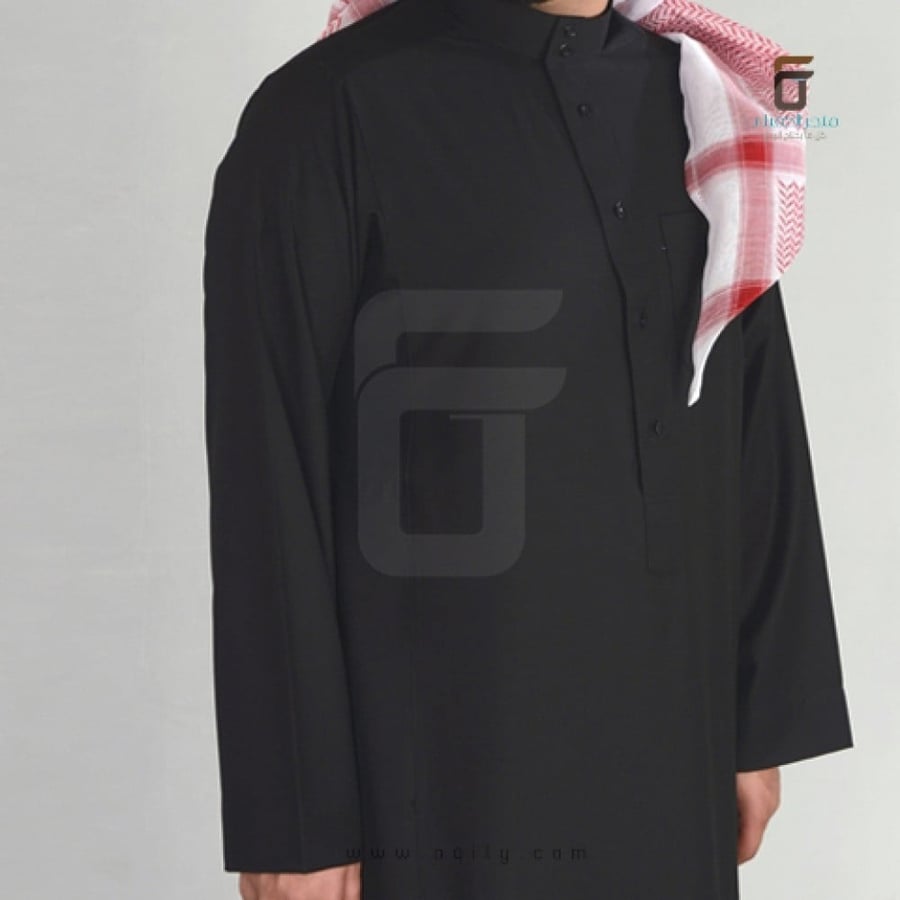 ثوب دروش ملون - كحلي