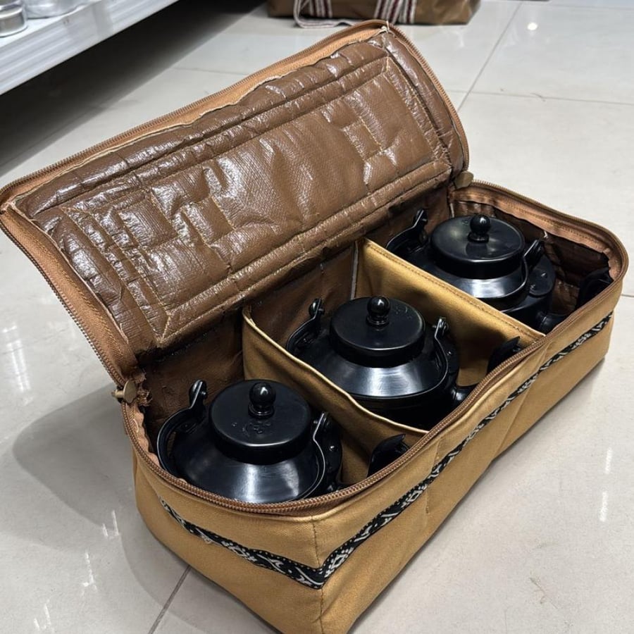 طقم 3 أباريق ابو تاج هندي معدل اسود