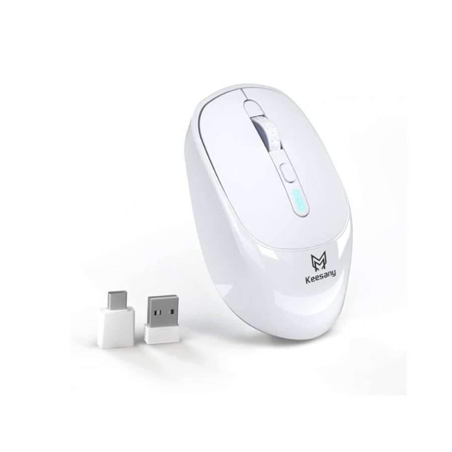 ماوس لاسلكي صغير Jeqang JW-D228 ثنائي الوضع، يعمل بالبطارية، بتقنية 2.4G اللاسلكية