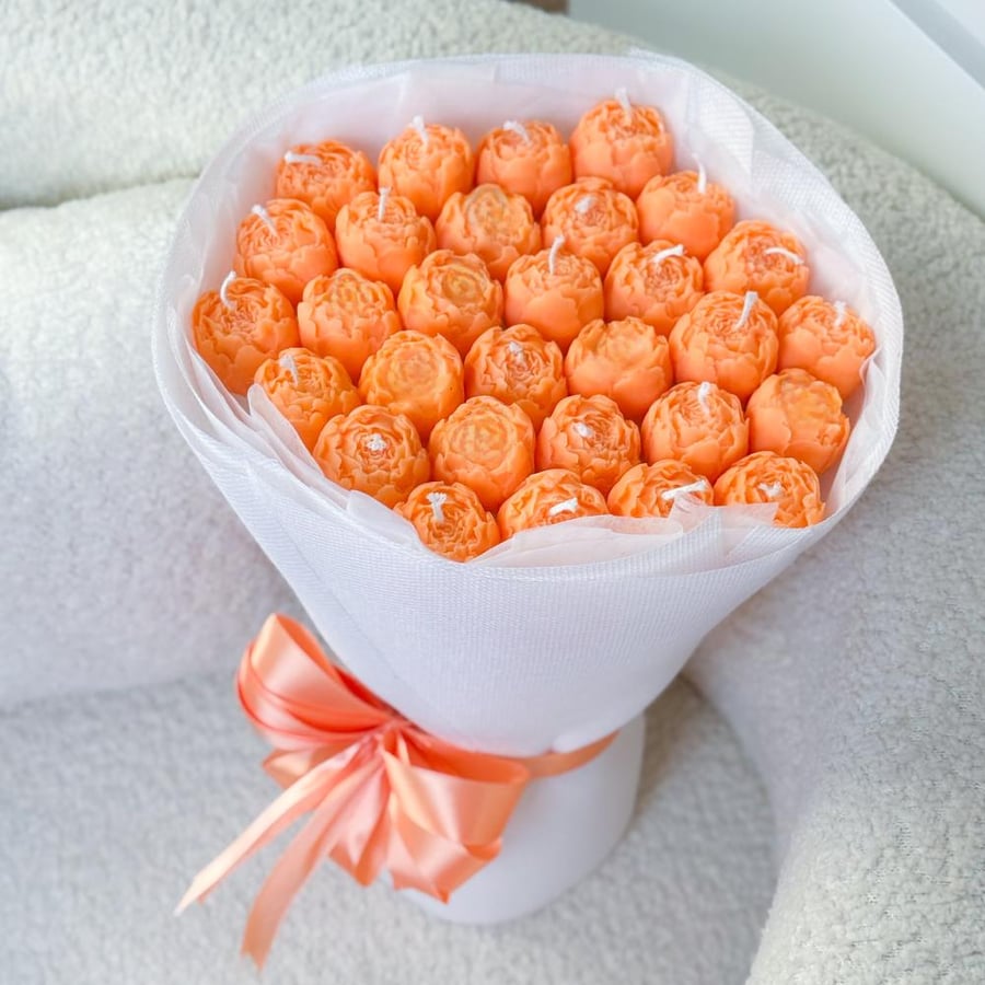 Orange candle bouquet