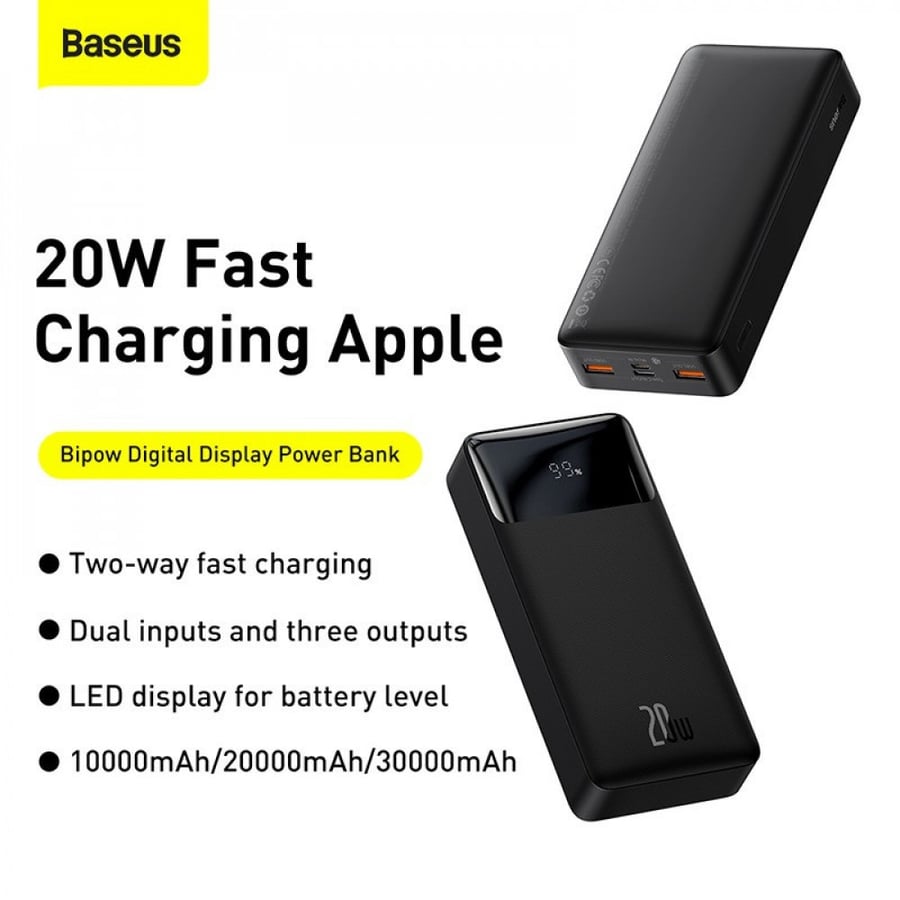 Portable battery Beisus 30000 mAh PD 20W - Black