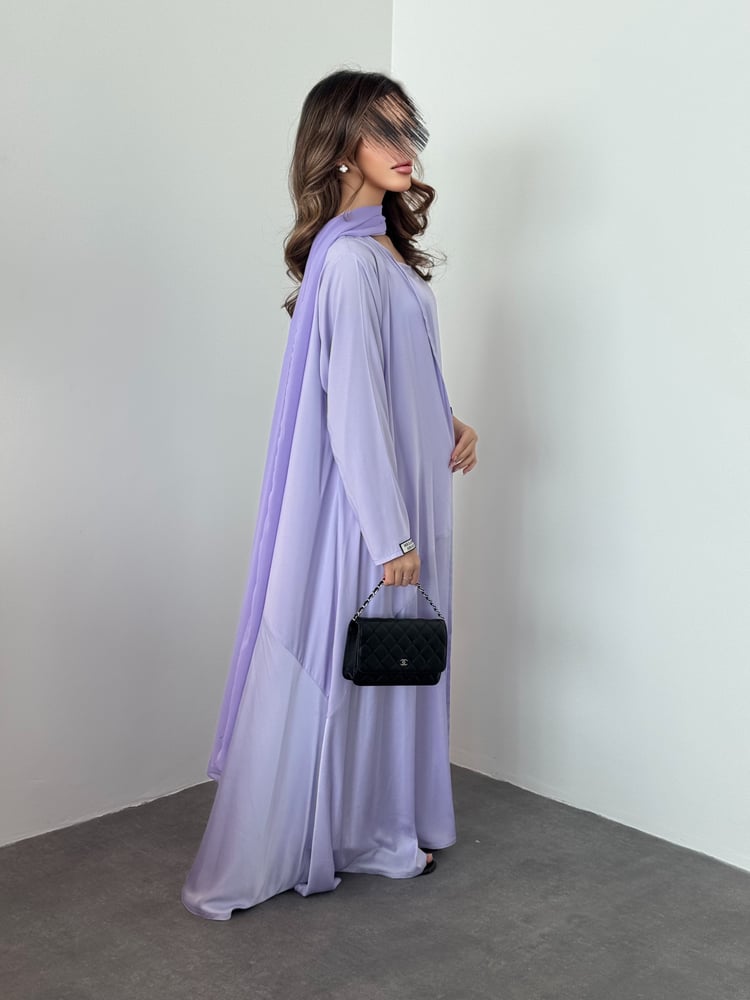 Silk Violet Abaya