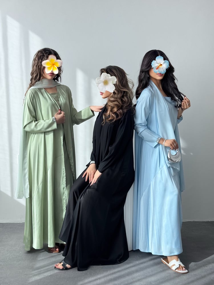 Silk Black Abaya
