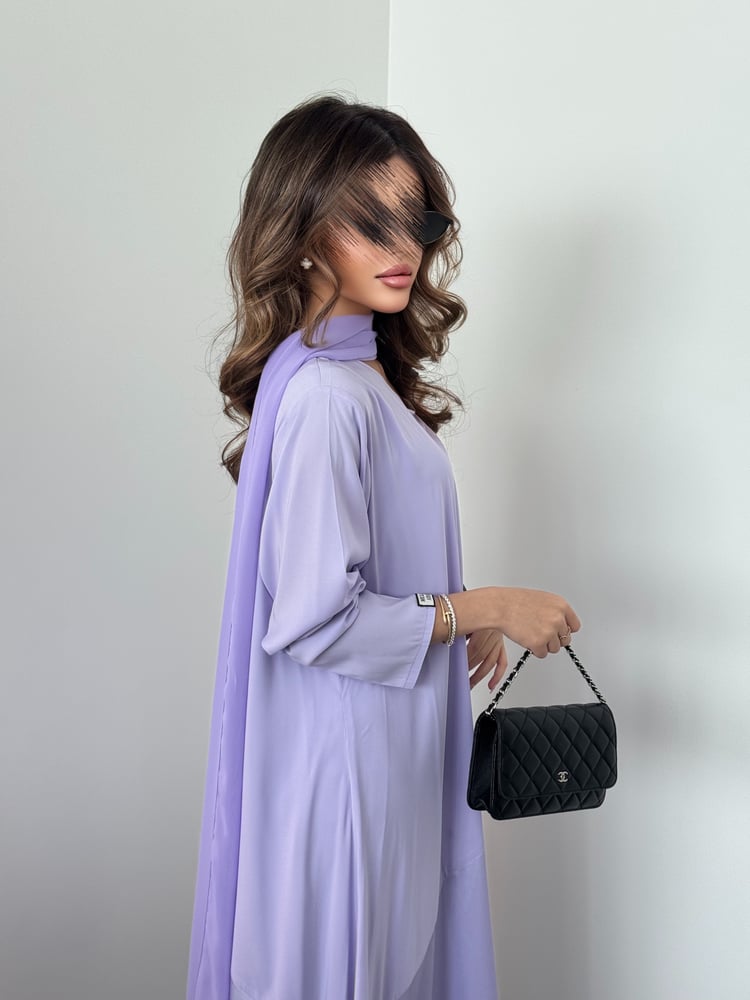 Silk Violet Abaya