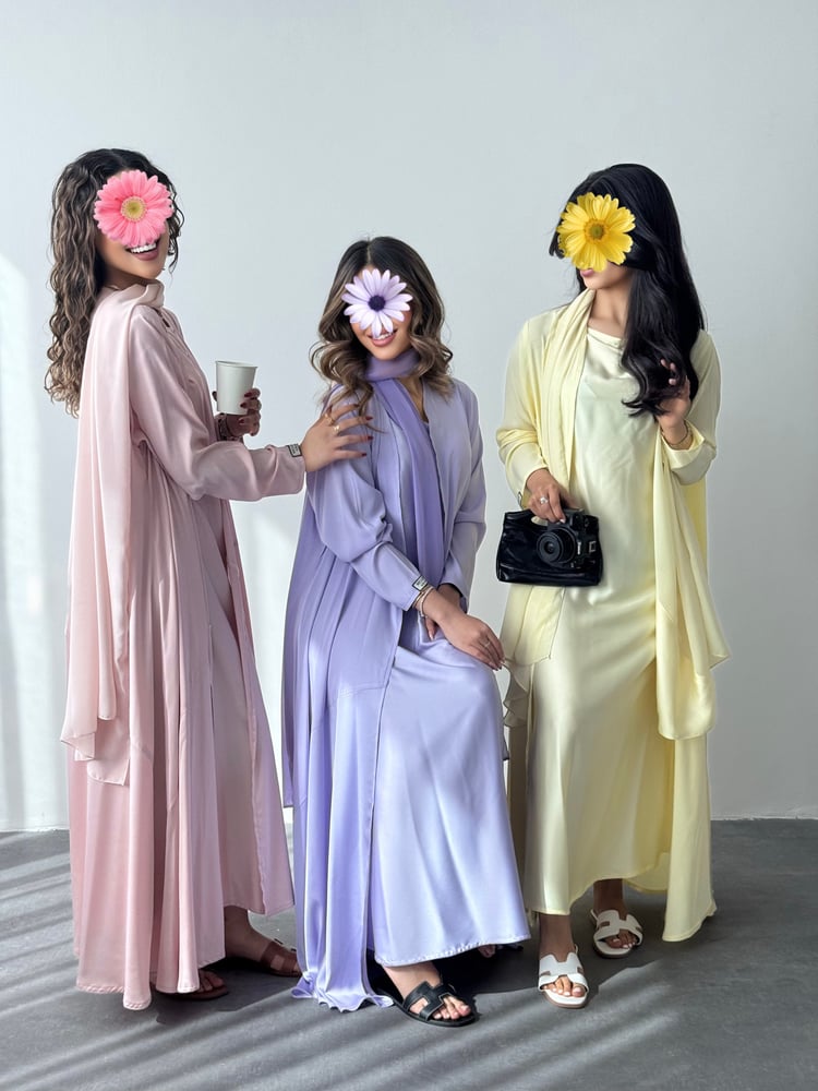 Silk Violet Abaya
