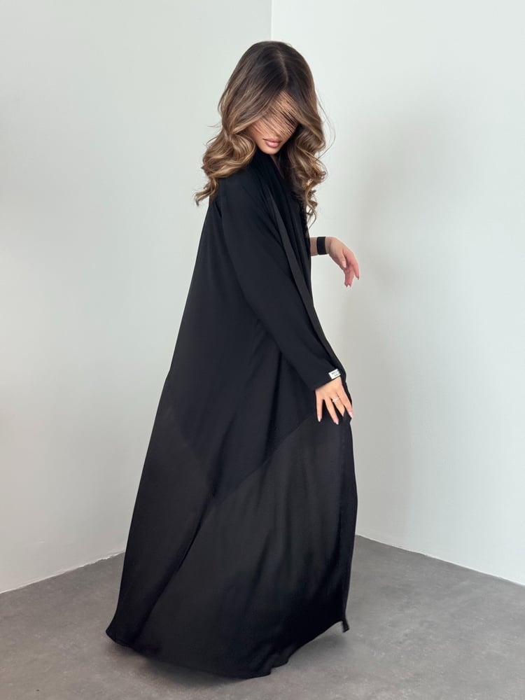 Silk Black Abaya