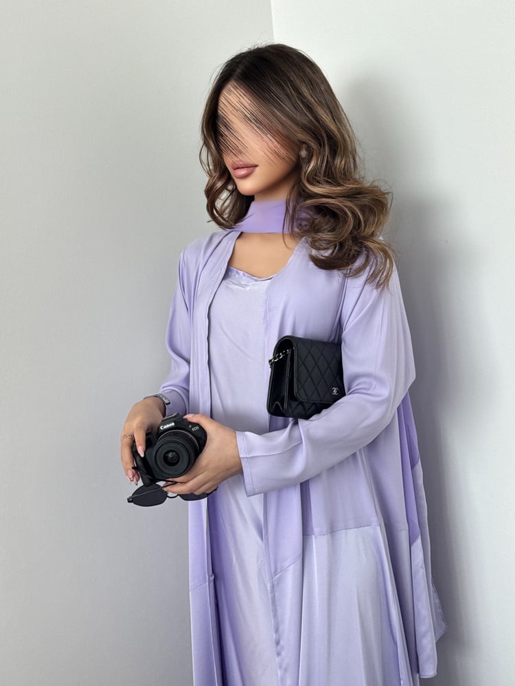 Silk Violet Abaya