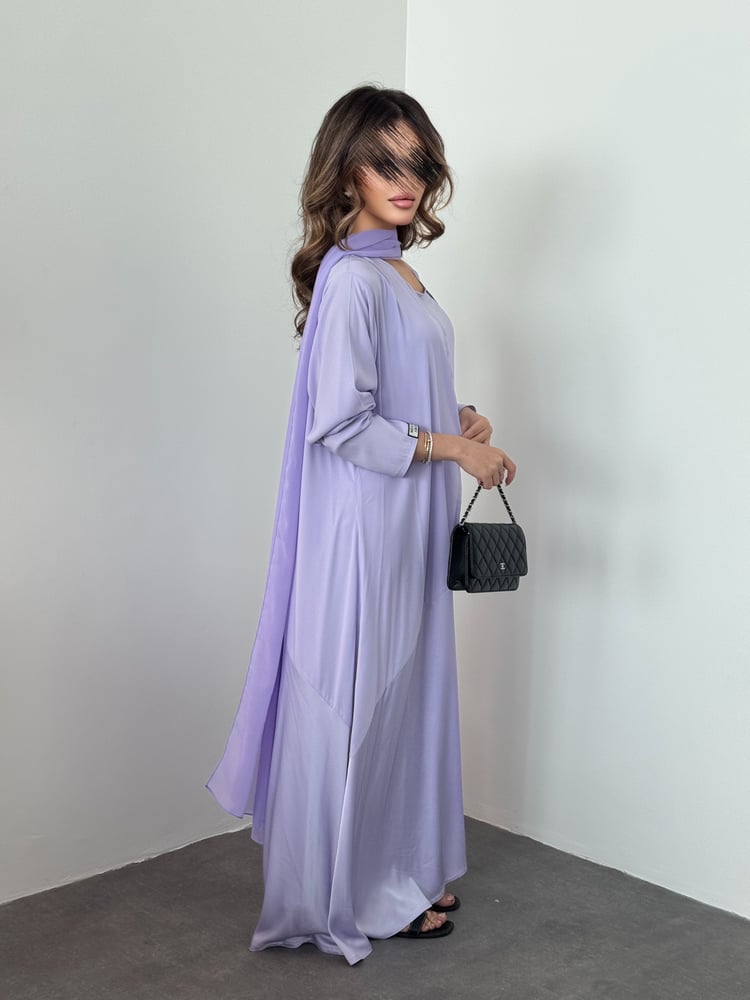 Silk Violet Abaya