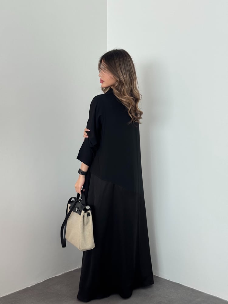 Silk Black Abaya