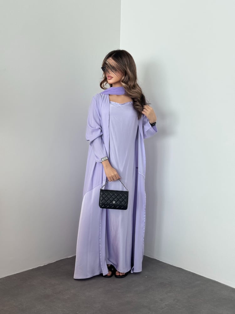 Silk Violet Abaya