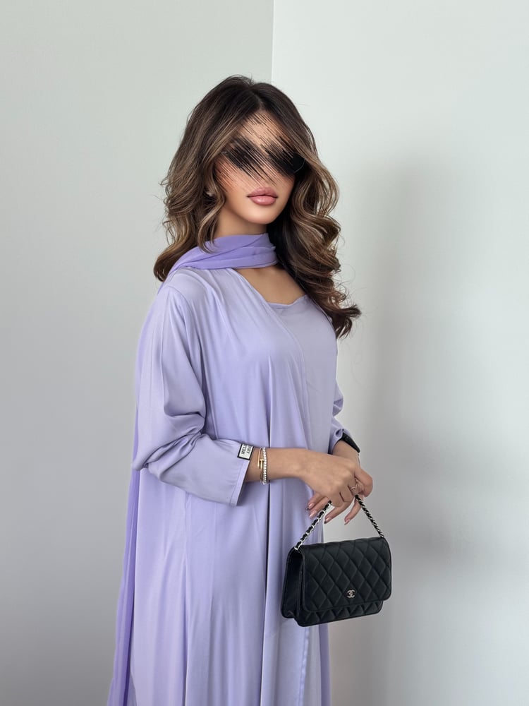 Silk Violet Abaya