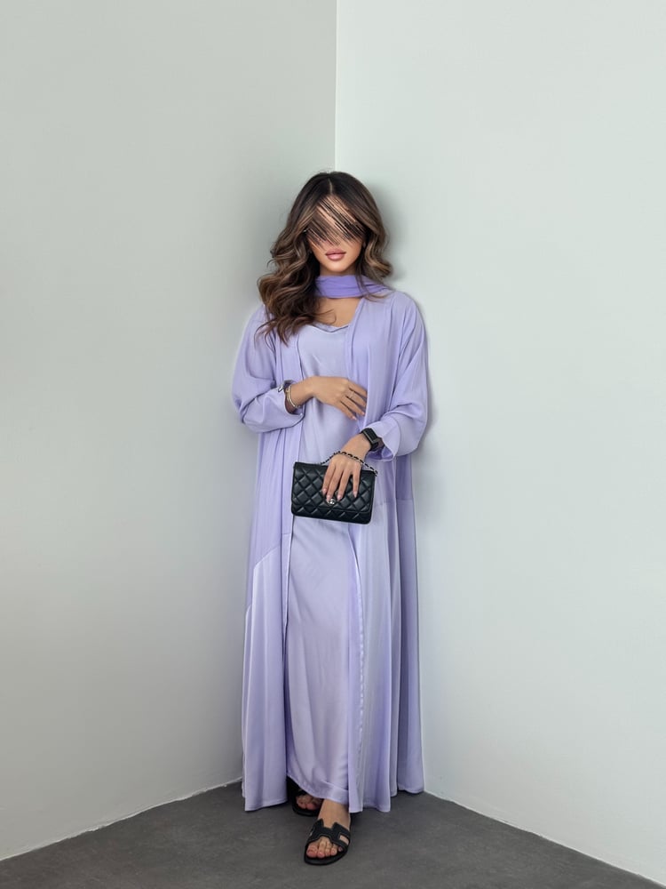 Silk Violet Abaya
