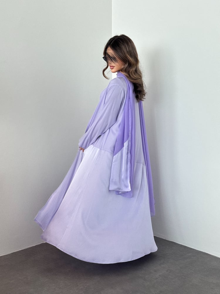 Silk Violet Abaya