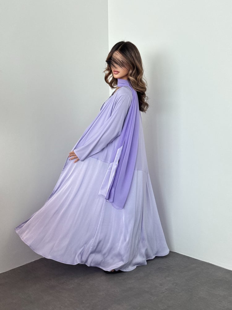 Silk Violet Abaya