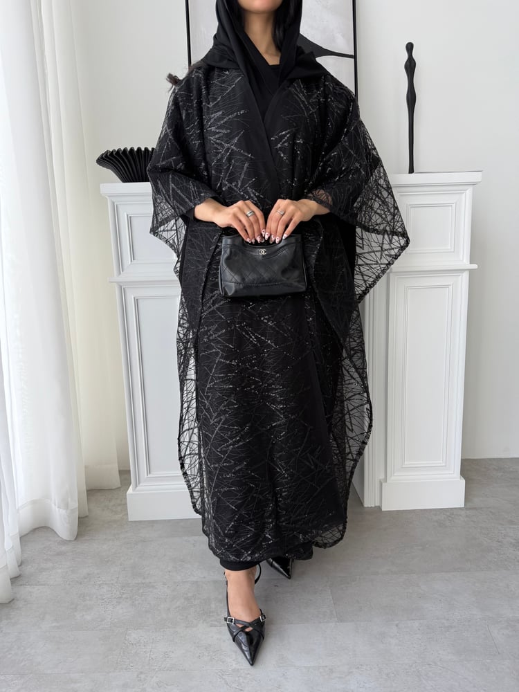 Lustre Black Abaya