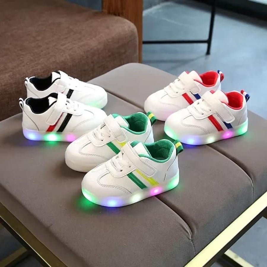 حذاء أطفال LED مضيء رياضى شبكي
