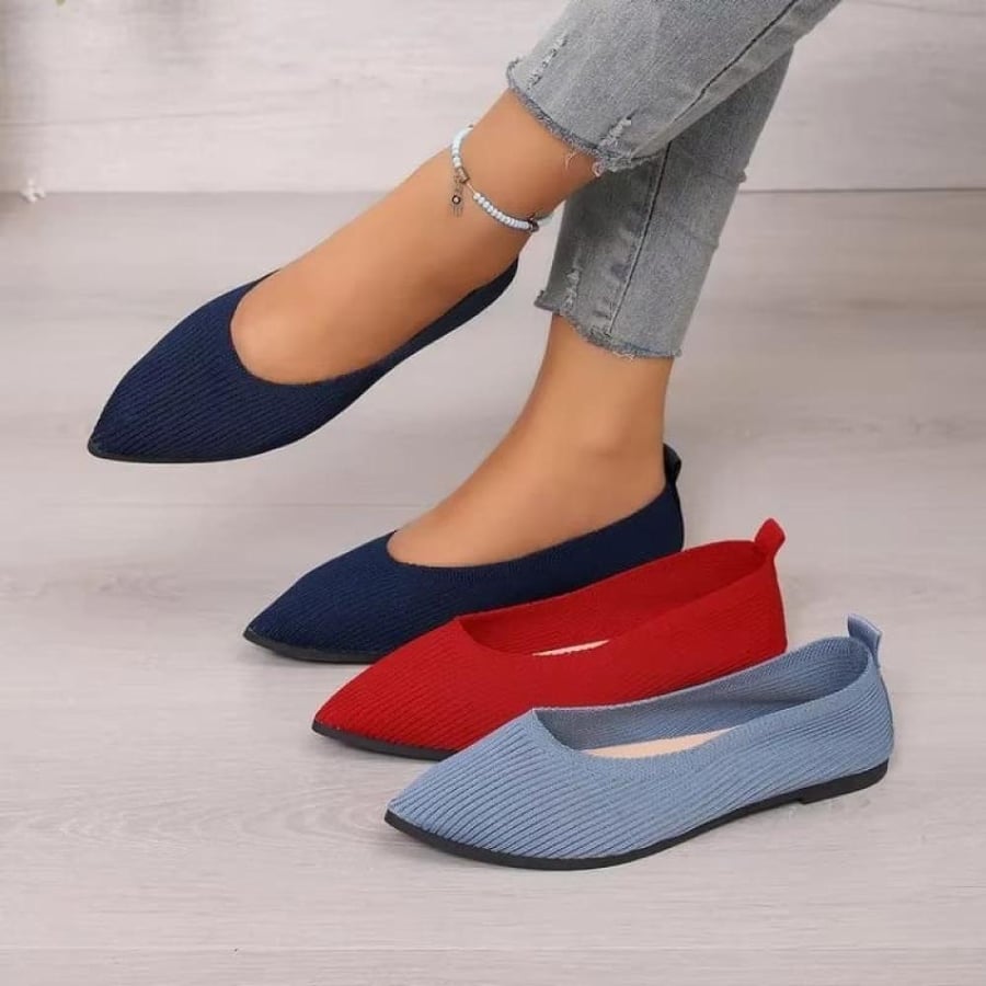 حذاء نسائي مدبب مسطح كاجوال Zapatos De Mujer 2026