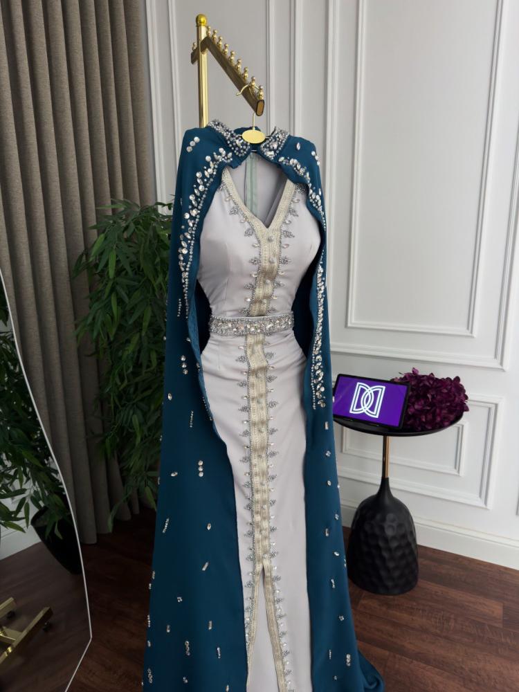 Barbie evening gown with handmade embroidery, original