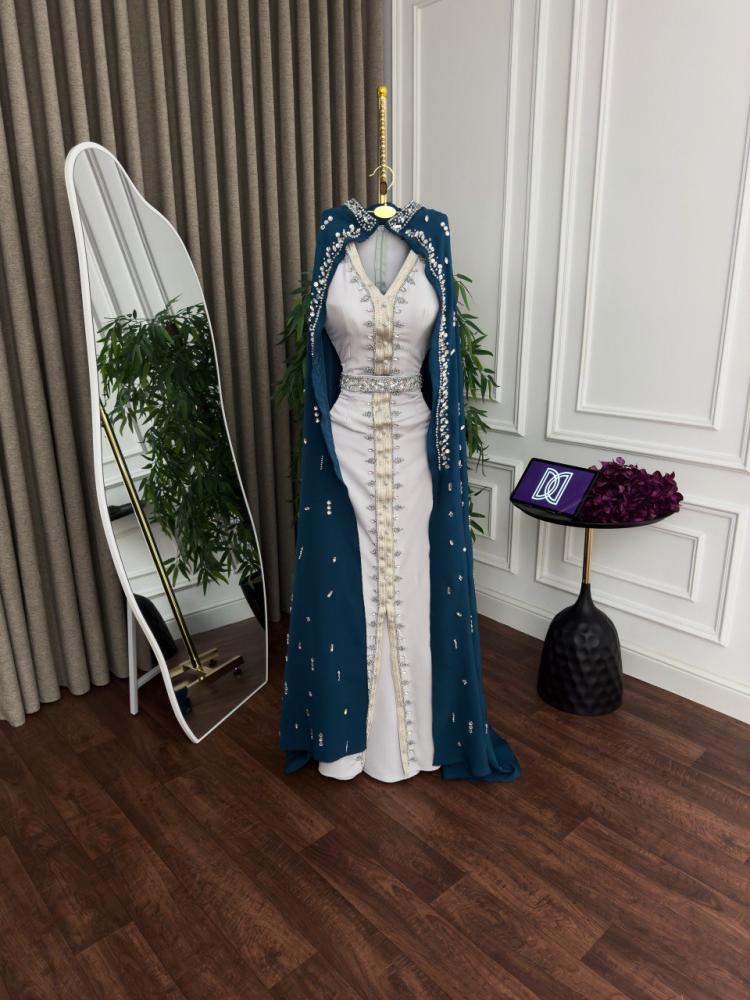 Barbie evening gown with handmade embroidery, original