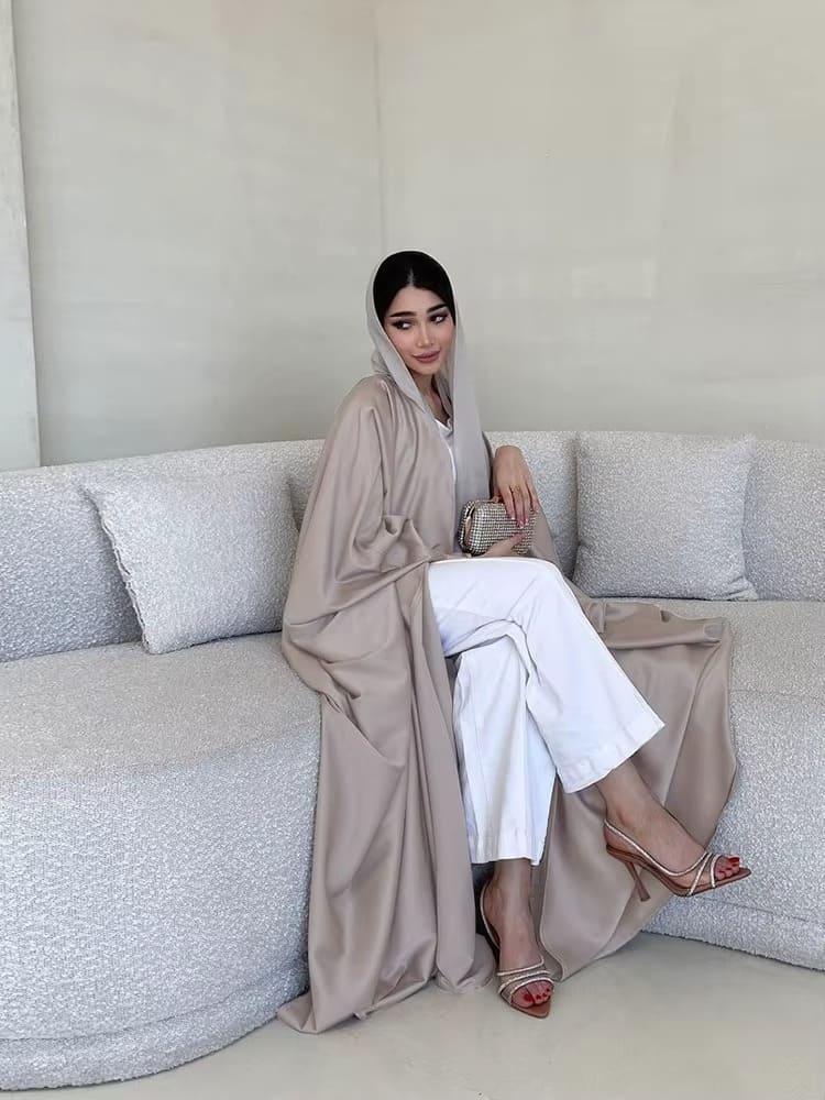 ثوب إسلامي ساتان أكمام خفاش