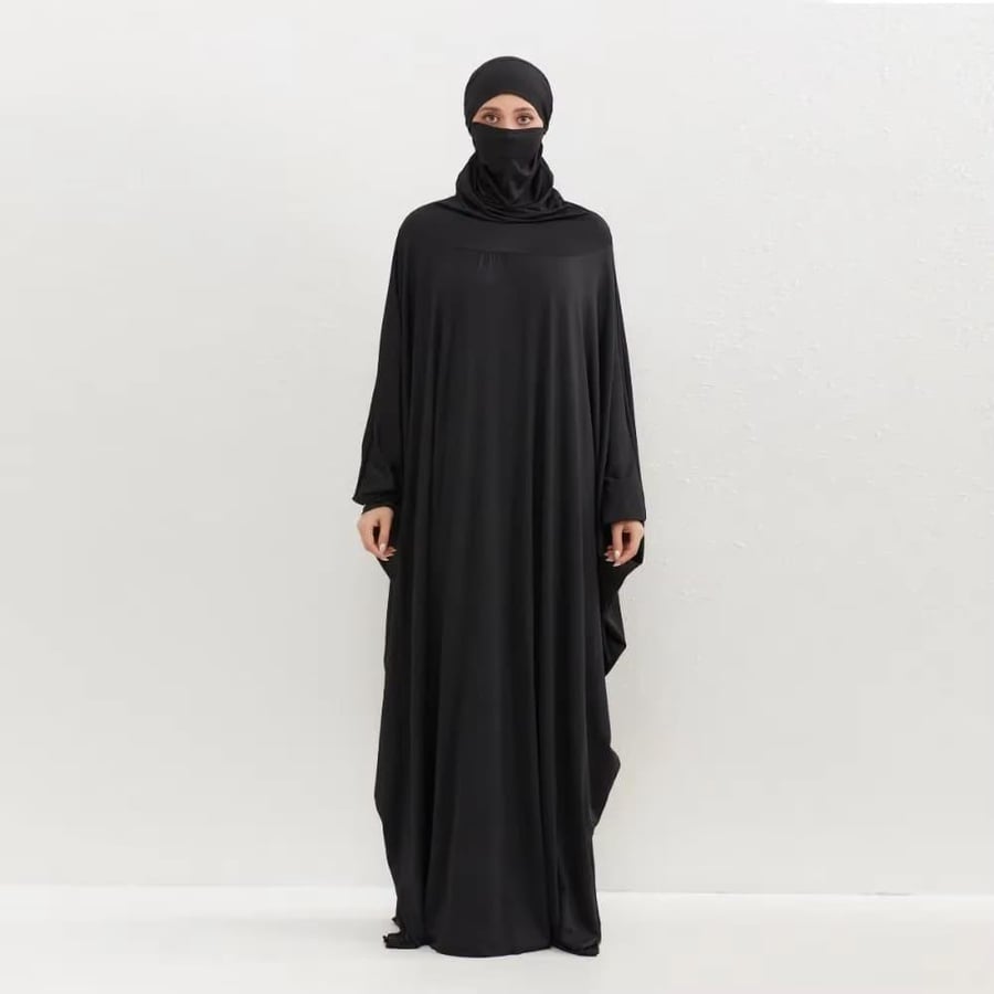 عباية صلاة قطعة واحدة بغطاء رأس للنساء