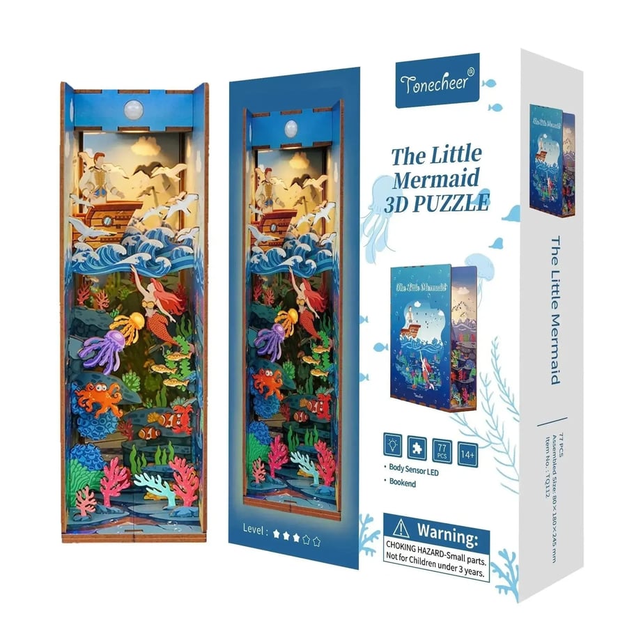 The Little Mermaid-3D Puzzle DIY Book Nook Kit