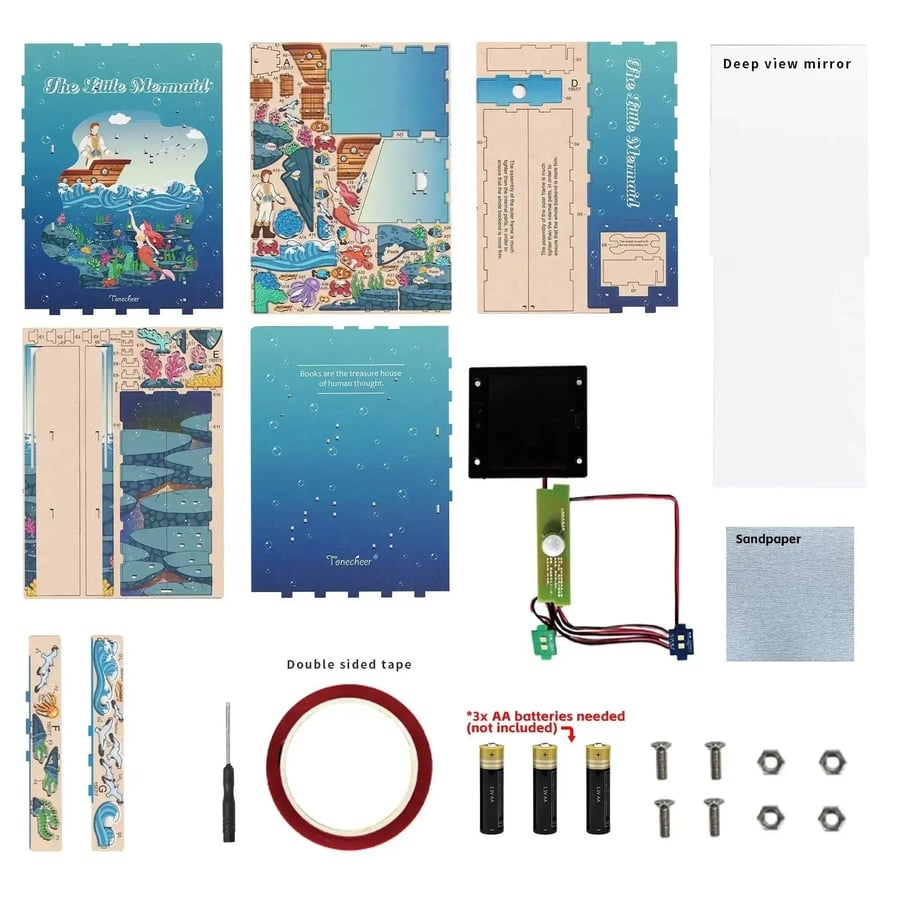 The Little Mermaid-3D Puzzle DIY Book Nook Kit