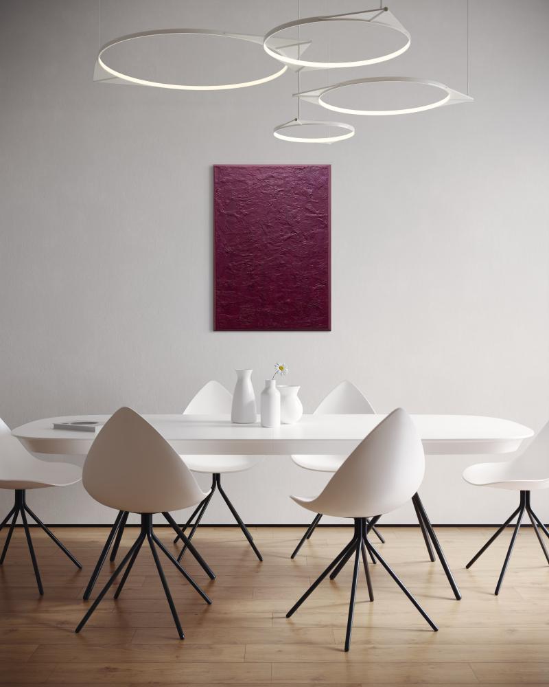 التجريد البرغندي رقم 1 - 50 × 70 سم