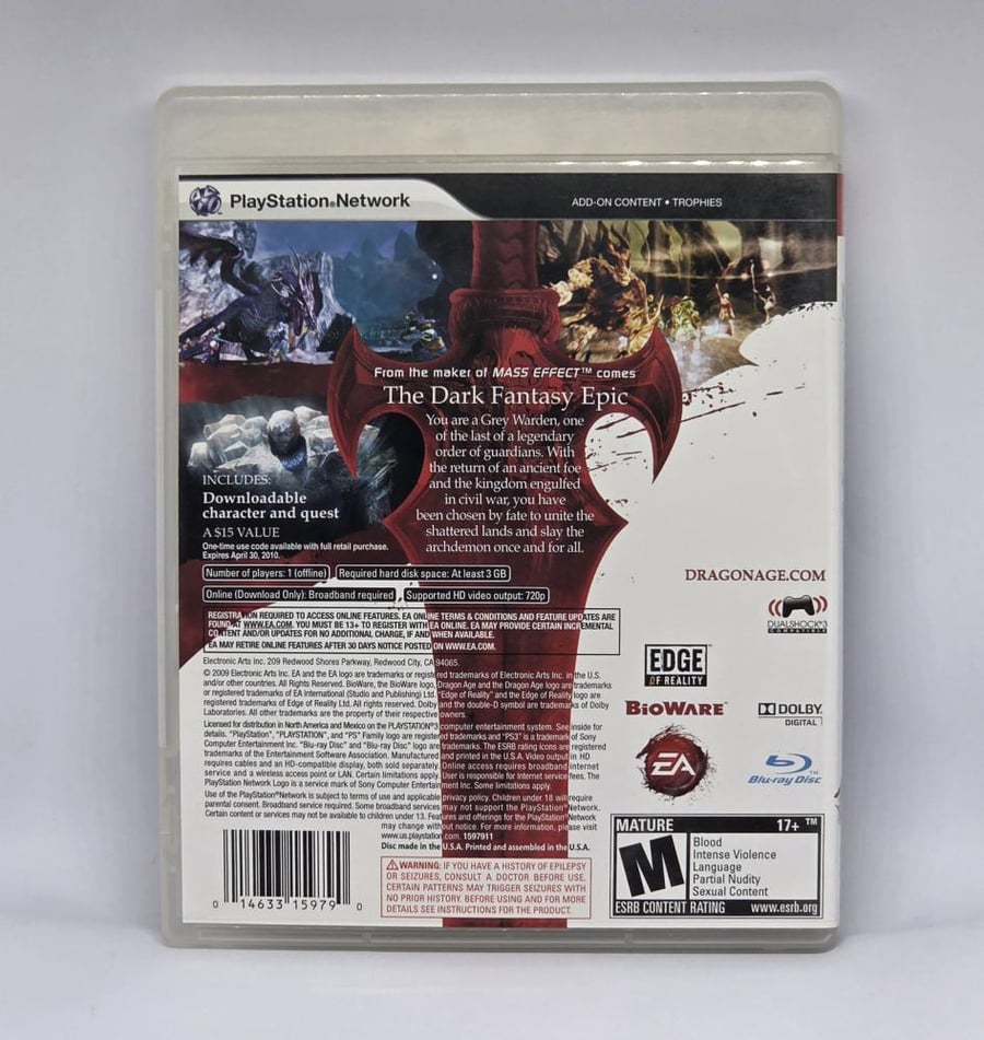 Dragon Age: Origins PS3
