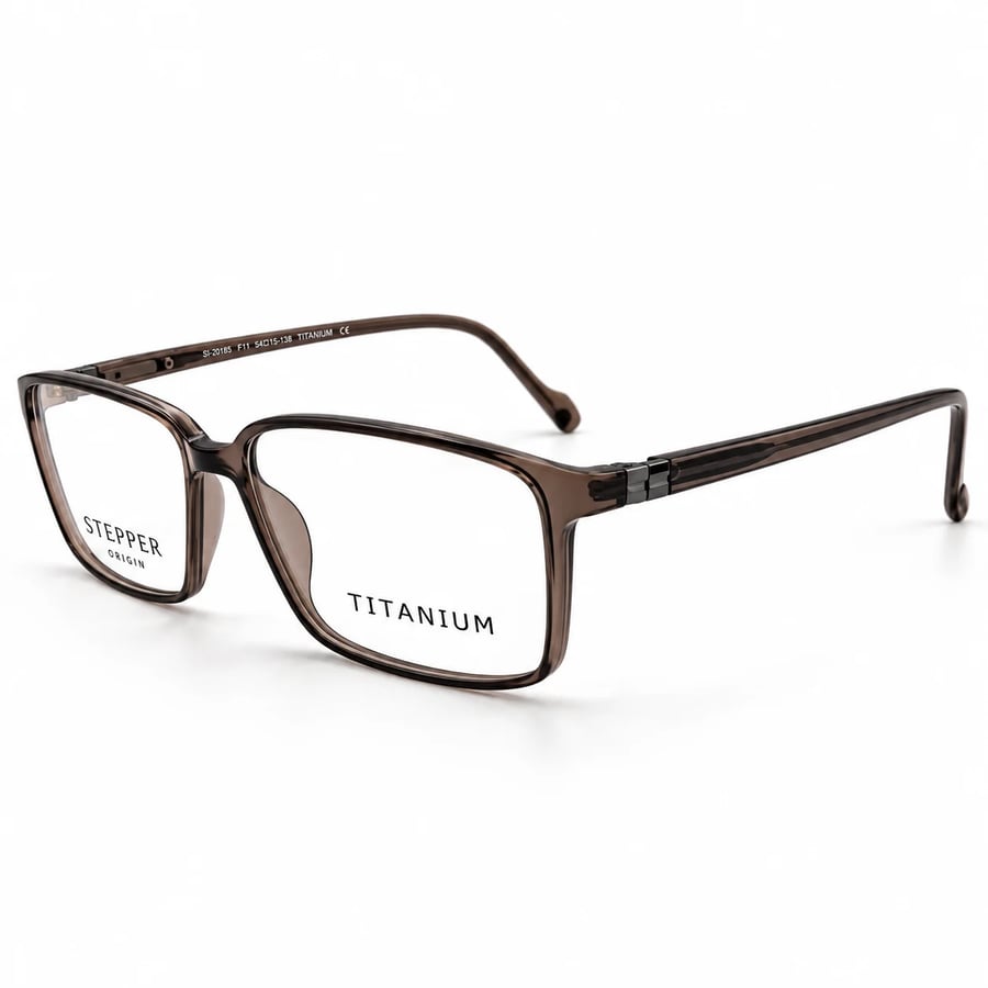 نظارة طبية ستيبر STEPPER SL-20155 – F120 بإطار مستطيل رمادي شفاف