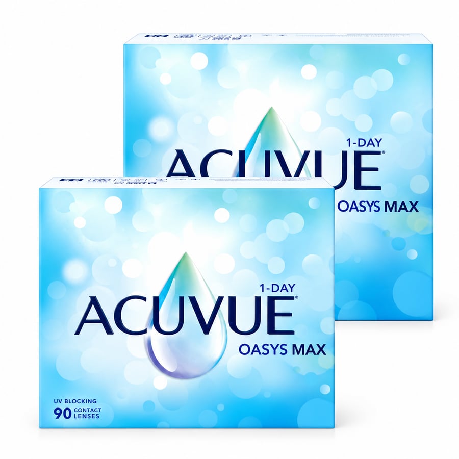 عرض علبتين عدسات أكيوفيو أواسيس ماكس اليومية 90 عدسة | ACUVUE OASYS MAX