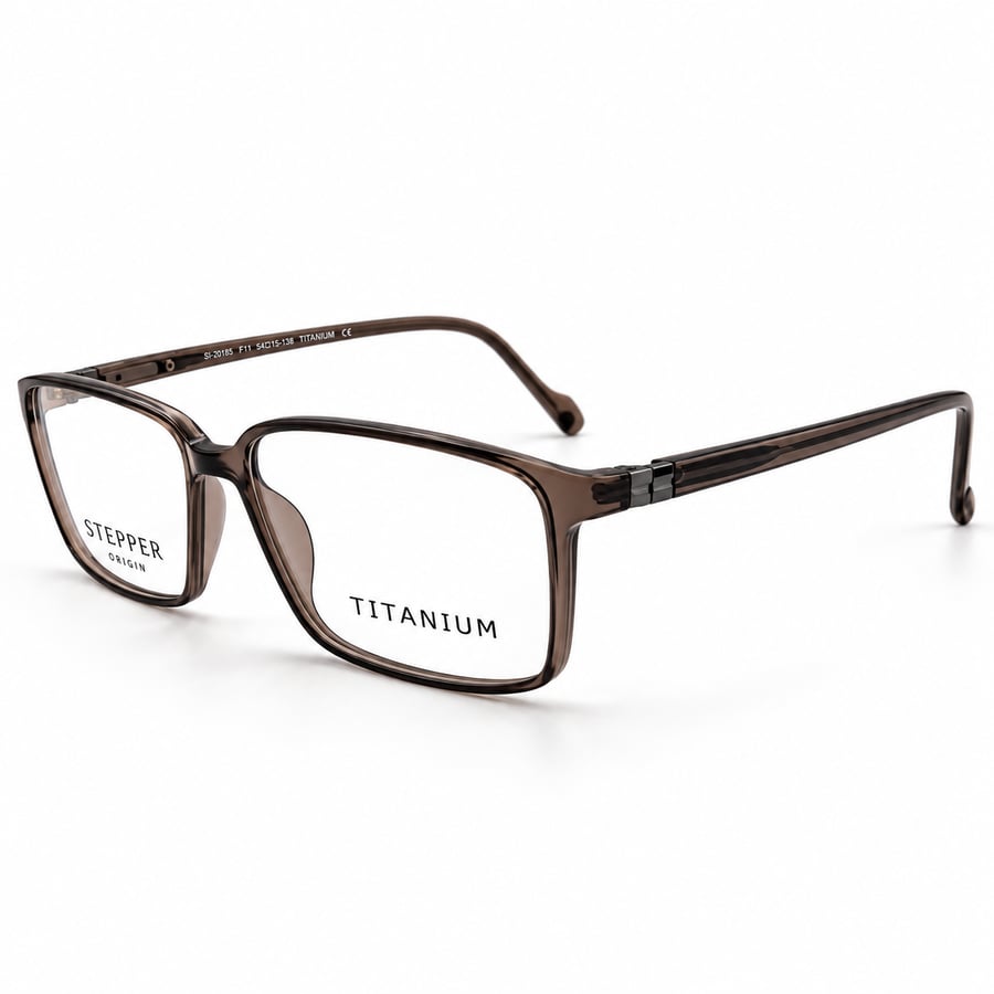 نظارة طبية ستيبر STEPPER SL-20155 – F120 بإطار مستطيل رمادي شفاف