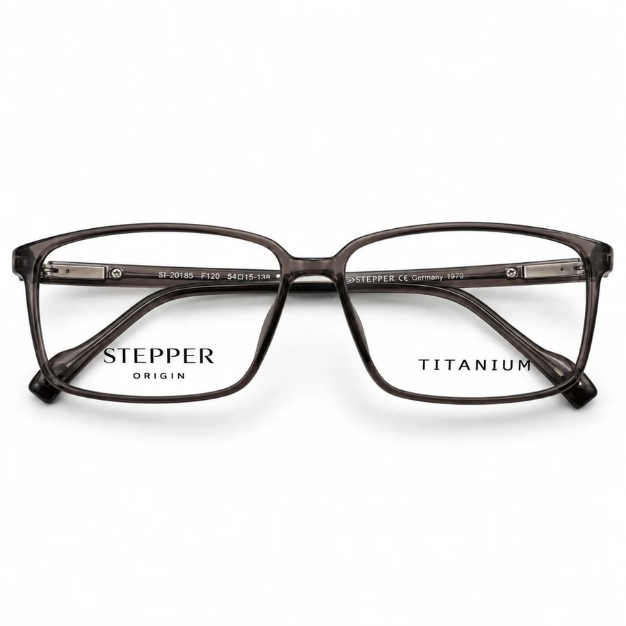 نظارة طبية ستيبر STEPPER SL-20155 – F120 بإطار مستطيل رمادي شفاف