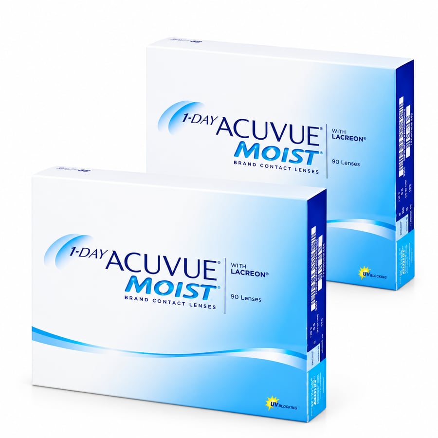 عرض علبتين عدسات أكيوفيو مويست اليومية 90 عدسة | ACUVUE MOIST 1-Day