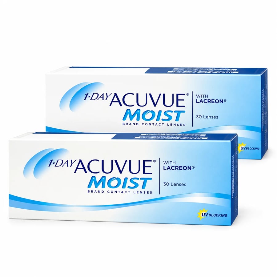 عرض علبتين عدسات أكيوفيو مويست اليومية 30 عدسة | ACUVUE MOIST 1-Day