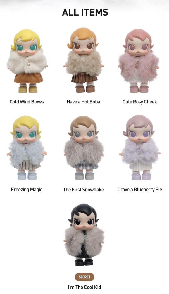 Baby Molly Winter Fit Check Vinyl Plush Pendant