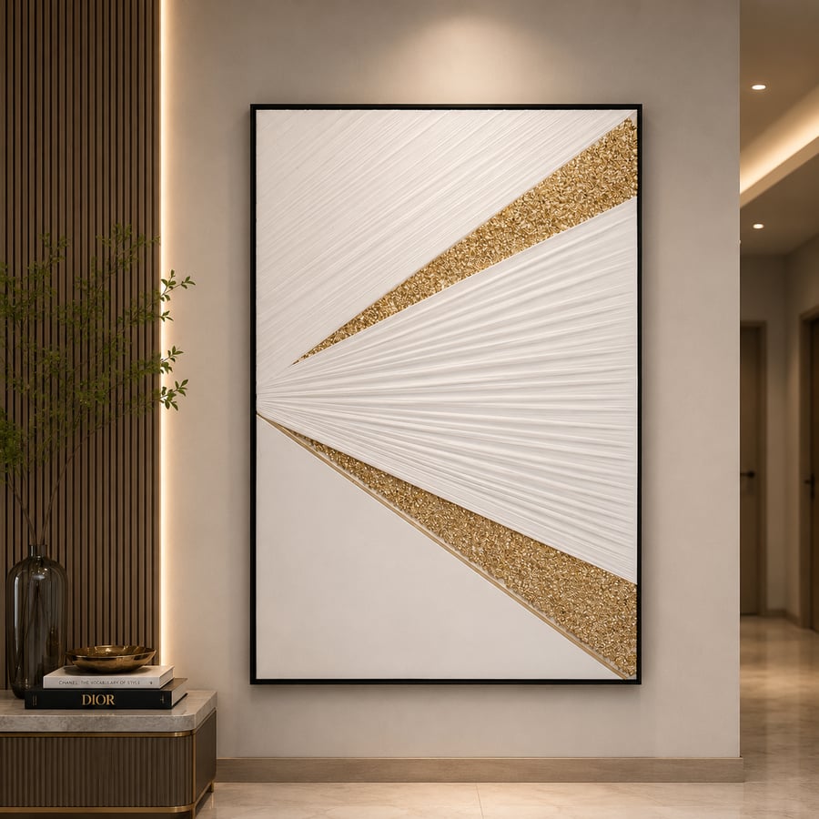 لوحة حائط راقية بإطار أسود مقاس 80 × 120 سم