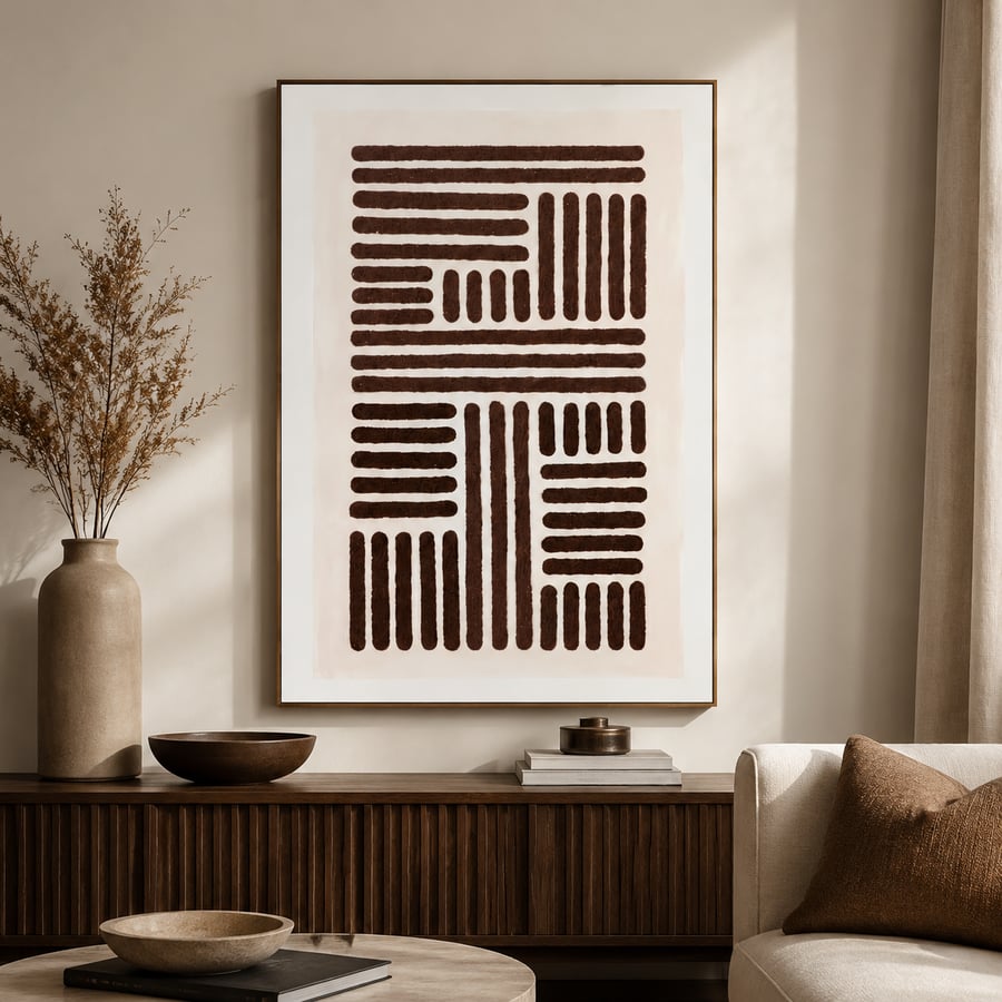 لوحة فنية بإطار ذهبي مقاس 120 × 80 سم