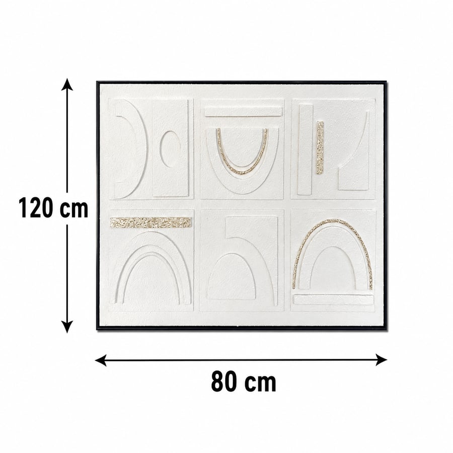 لوحة ديكور مودرن بإطار أسود مقاس 120 × 80 سم