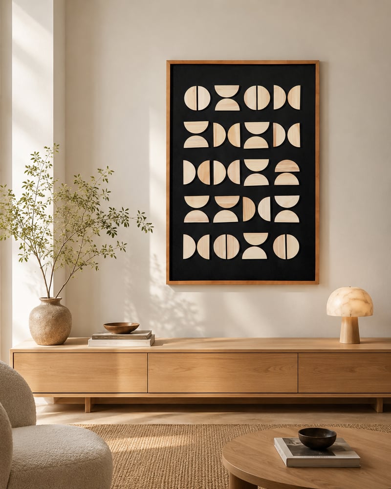 لوحة حائط راقية بإطار أسود مقاس 120 × 80 سم