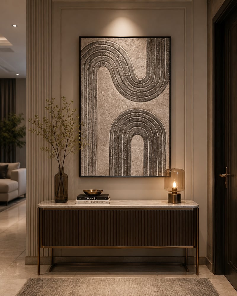 لوحة ديكور بإطار أسود مقاس 80 × 120 سم