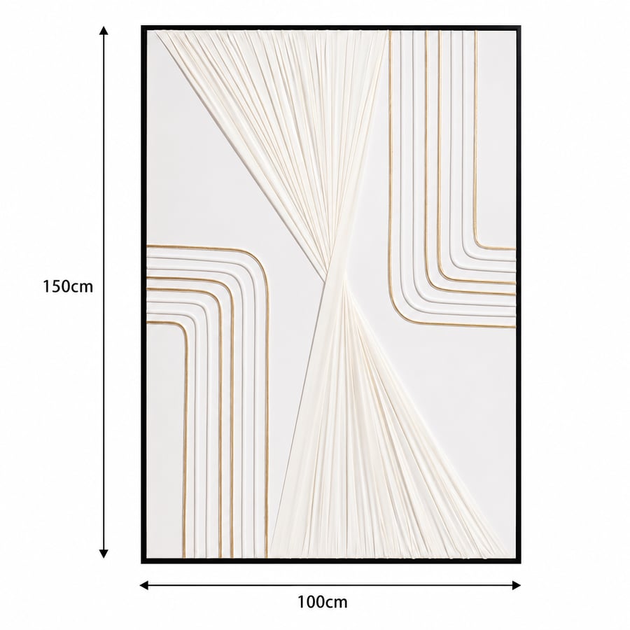 لوحة ديكور بإطار أسود مقاس 100 × 150 سم