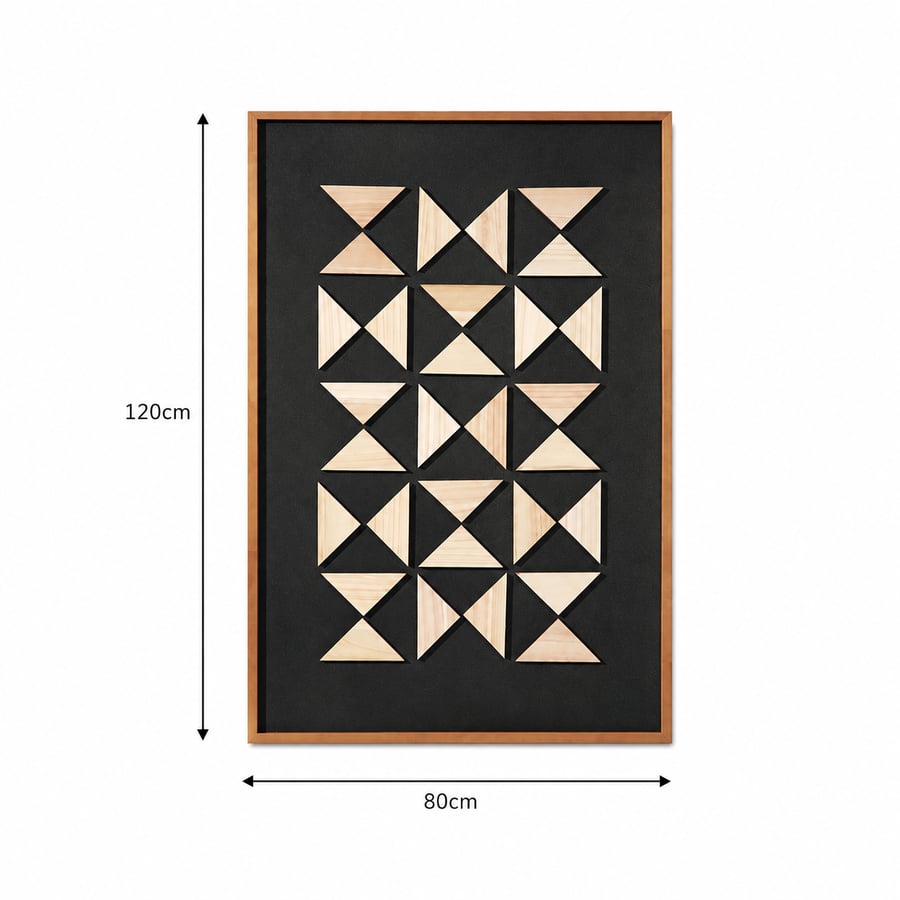 لوحة ديكور بإطار أسود مقاس 120 × 80 سم