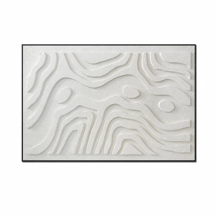 لوحة ديكور بإطار أسود مقاس 120 × 80 سم