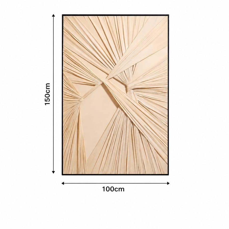 لوحة حائط مودرن بإطار أسود مقاس 100 × 150 سم