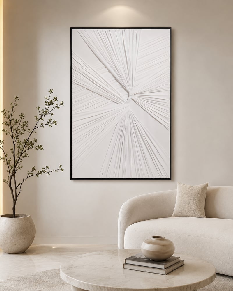 لوحة ديكور راقية بإطار أسود مقاس 100 × 150 سم